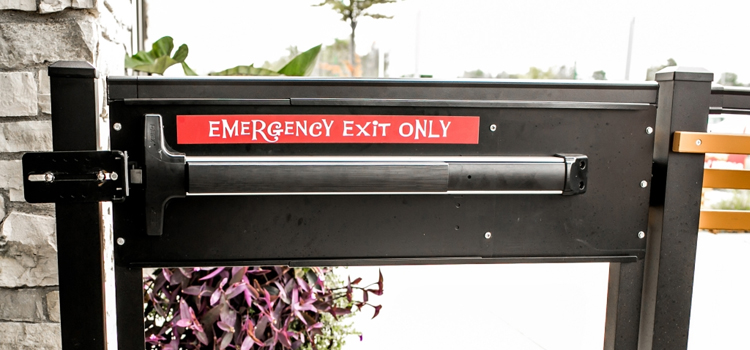 emergency push bar installation in Brea